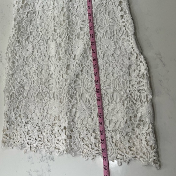 White Halter Sheath Midi Dress for Brides - Picture 10 of 11